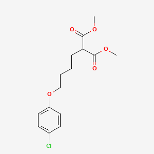 molecular formula C15H19ClO5 B4742319 Dimethyl 2-[4-(4-chlorophenoxy)butyl]propanedioate 