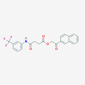 molecular formula C23H18F3NO4 B4742336 2-(2-NAPHTHYL)-2-OXOETHYL 4-OXO-4-[3-(TRIFLUOROMETHYL)ANILINO]BUTANOATE CAS No. 4442-27-7