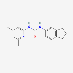 molecular formula C17H19N3O B4742378 N-(2,3-DIHYDRO-1H-INDEN-5-YL)-N'-(4,6-DIMETHYL-2-PYRIDYL)UREA 