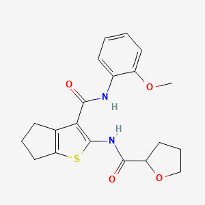 molecular formula C20H22N2O4S B4742634 N-{3-[(2-methoxyphenyl)carbamoyl]-5,6-dihydro-4H-cyclopenta[b]thiophen-2-yl}tetrahydrofuran-2-carboxamide 