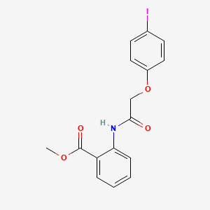 molecular formula C16H14INO4 B4742637 Methyl 2-[[2-(4-iodophenoxy)acetyl]amino]benzoate 