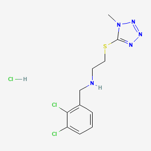 molecular formula C11H14Cl3N5S B4742755 N-[(2,3-dichlorophenyl)methyl]-2-(1-methyltetrazol-5-yl)sulfanylethanamine;hydrochloride 