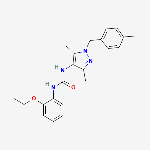 molecular formula C22H26N4O2 B4742802 N-[3,5-dimethyl-1-(4-methylbenzyl)-1H-pyrazol-4-yl]-N'-(2-ethoxyphenyl)urea 