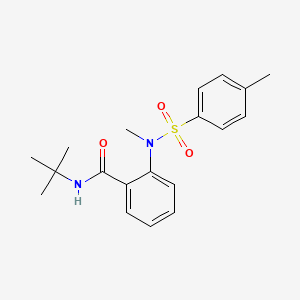 molecular formula C19H24N2O3S B4742841 N-tert-butyl-2-{methyl[(4-methylphenyl)sulfonyl]amino}benzamide 