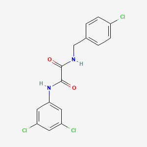 molecular formula C15H11Cl3N2O2 B4742952 N-[(4-chlorophenyl)methyl]-N'-(3,5-dichlorophenyl)oxamide 