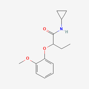 molecular formula C14H19NO3 B4743102 N-cyclopropyl-2-(2-methoxyphenoxy)butanamide 