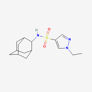 molecular formula C15H23N3O2S B4743162 N~4~-(2-ADAMANTYL)-1-ETHYL-1H-PYRAZOLE-4-SULFONAMIDE 