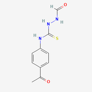 molecular formula C10H11N3O2S B4743525 N-(4-acetylphenyl)-2-formylhydrazinecarbothioamide 