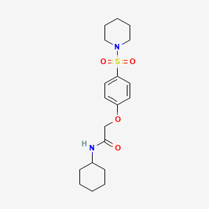 molecular formula C19H28N2O4S B4743558 N-cyclohexyl-2-[4-(1-piperidinylsulfonyl)phenoxy]acetamide 