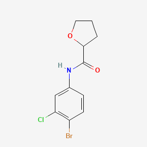 molecular formula C11H11BrClNO2 B4743564 N-(4-bromo-3-chlorophenyl)tetrahydro-2-furancarboxamide 