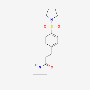 molecular formula C17H26N2O3S B4743589 N-TERT-BUTYL-3-[4-(PYRROLIDINE-1-SULFONYL)PHENYL]PROPANAMIDE 