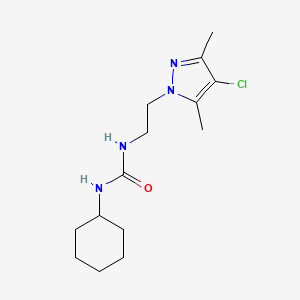 molecular formula C14H23ClN4O B4743670 N-[2-(4-chloro-3,5-dimethyl-1H-pyrazol-1-yl)ethyl]-N'-cyclohexylurea 