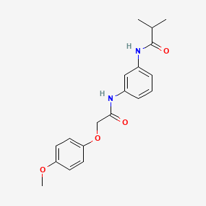molecular formula C19H22N2O4 B4743790 N-(3-{[(4-methoxyphenoxy)acetyl]amino}phenyl)-2-methylpropanamide 