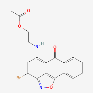 molecular formula C18H13BrN2O4 B4743828 2-[(12-Bromo-8-oxo-15-oxa-14-azatetracyclo[7.6.1.02,7.013,16]hexadeca-1(16),2,4,6,9,11,13-heptaen-10-yl)amino]ethyl acetate 