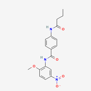 molecular formula C18H19N3O5 B4743892 4-(butanoylamino)-N-(2-methoxy-5-nitrophenyl)benzamide 