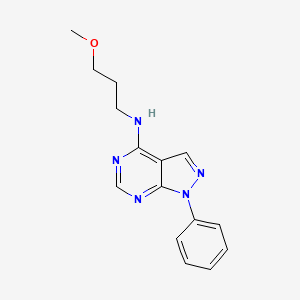 molecular formula C15H17N5O B4743931 N-(3-methoxypropyl)-1-phenylpyrazolo[3,4-d]pyrimidin-4-amine 