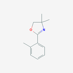 molecular formula C12H15NO B047440 4,4-Dimethyl-2-(2-methylphenyl)-4,5-dihydro-1,3-oxazole CAS No. 71885-44-4