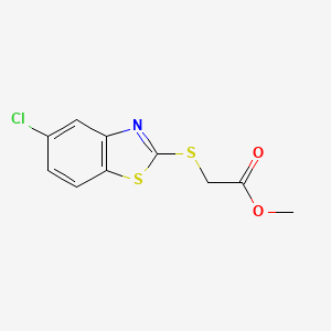 molecular formula C10H8ClNO2S2 B4744029 Methyl [(5-chloro-1,3-benzothiazol-2-yl)sulfanyl]acetate 