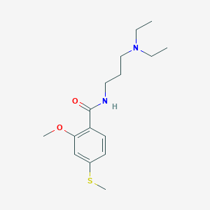 molecular formula C16H26N2O2S B4744079 N-[3-(diethylamino)propyl]-2-methoxy-4-(methylthio)benzamide 