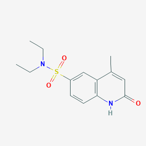 molecular formula C14H18N2O3S B4744466 N,N-diethyl-4-methyl-2-oxo-1,2-dihydroquinoline-6-sulfonamide 