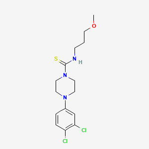 molecular formula C15H21Cl2N3OS B4744482 4-(3,4-dichlorophenyl)-N-(3-methoxypropyl)piperazine-1-carbothioamide 