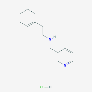 molecular formula C14H21ClN2 B4744533 [2-(Cyclohex-1-en-1-yl)ethyl][(pyridin-3-yl)methyl]amine hydrochloride CAS No. 1158750-07-2