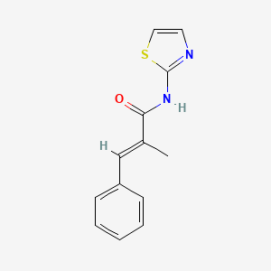 molecular formula C13H12N2OS B4744535 (E)-2-METHYL-3-PHENYL-N-(1,3-THIAZOL-2-YL)-2-PROPENAMIDE 