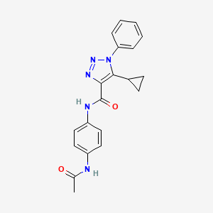 molecular formula C20H19N5O2 B4744551 5-CYCLOPROPYL-N-(4-ACETAMIDOPHENYL)-1-PHENYL-1H-1,2,3-TRIAZOLE-4-CARBOXAMIDE 
