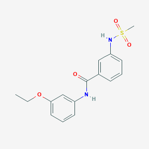 molecular formula C16H18N2O4S B4744642 N-(3-ethoxyphenyl)-3-[(methylsulfonyl)amino]benzamide 
