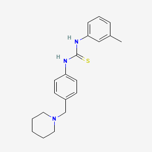 molecular formula C20H25N3S B4744681 N-(3-methylphenyl)-N'-[4-(1-piperidinylmethyl)phenyl]thiourea 