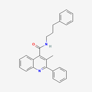 molecular formula C26H24N2O B4744696 3-methyl-2-phenyl-N-(3-phenylpropyl)quinoline-4-carboxamide 