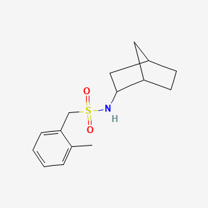 molecular formula C15H21NO2S B4744713 N-bicyclo[2.2.1]hept-2-yl-1-(2-methylphenyl)methanesulfonamide 