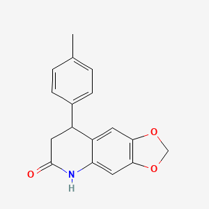 molecular formula C17H15NO3 B4744725 8-(4-methylphenyl)-7,8-dihydro[1,3]dioxolo[4,5-g]quinolin-6(5H)-one 