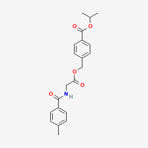 molecular formula C21H23NO5 B4744822 isopropyl 4-({[N-(4-methylbenzoyl)glycyl]oxy}methyl)benzoate 