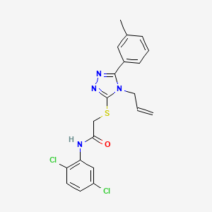 molecular formula C20H18Cl2N4OS B4744962 N-(2,5-dichlorophenyl)-2-{[5-(3-methylphenyl)-4-(prop-2-en-1-yl)-4H-1,2,4-triazol-3-yl]sulfanyl}acetamide 