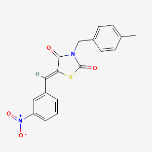 molecular formula C18H14N2O4S B4745015 3-(4-methylbenzyl)-5-(3-nitrobenzylidene)-1,3-thiazolidine-2,4-dione 