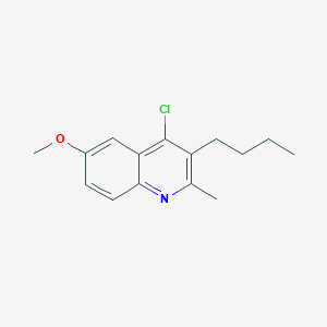 molecular formula C15H18ClNO B4745028 3-butyl-4-chloro-6-methoxy-2-methylquinoline 