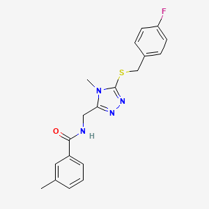 molecular formula C19H19FN4OS B4745044 N-({5-[(4-fluorobenzyl)sulfanyl]-4-methyl-4H-1,2,4-triazol-3-yl}methyl)-3-methylbenzamide 