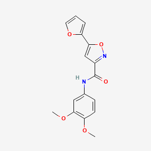 molecular formula C16H14N2O5 B4745057 N-(3,4-dimethoxyphenyl)-5-(2-furyl)-3-isoxazolecarboxamide 
