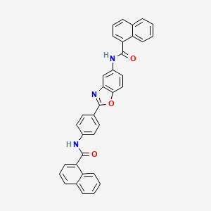 molecular formula C35H23N3O3 B4745063 N-[4-[5-(naphthalene-1-carbonylamino)-1,3-benzoxazol-2-yl]phenyl]naphthalene-1-carboxamide 