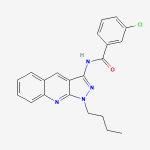 molecular formula C21H19ClN4O B4745070 N-{1-BUTYL-1H-PYRAZOLO[3,4-B]QUINOLIN-3-YL}-3-CHLOROBENZAMIDE 