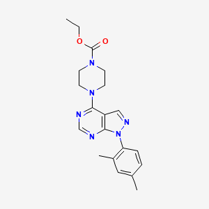 molecular formula C20H24N6O2 B4745162 ethyl 4-[1-(2,4-dimethylphenyl)-1H-pyrazolo[3,4-d]pyrimidin-4-yl]piperazine-1-carboxylate 