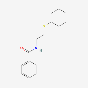 molecular formula C15H21NOS B4745361 N-[2-(cyclohexylthio)ethyl]benzamide 