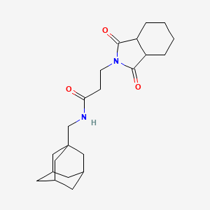 molecular formula C22H32N2O3 B4745365 N~1~-(1-ADAMANTYLMETHYL)-3-(1,3-DIOXOOCTAHYDRO-2H-ISOINDOL-2-YL)PROPANAMIDE 