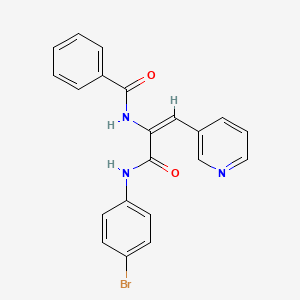 molecular formula C21H16BrN3O2 B4745419 N-[(E)-3-(4-bromoanilino)-3-oxo-1-pyridin-3-ylprop-1-en-2-yl]benzamide 