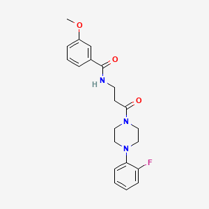 molecular formula C21H24FN3O3 B4745485 N-{3-[4-(2-fluorophenyl)piperazin-1-yl]-3-oxopropyl}-3-methoxybenzamide 