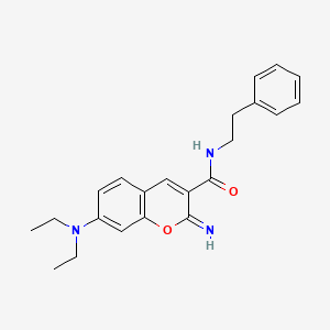 molecular formula C22H25N3O2 B4745503 7-(diethylamino)-2-imino-N-(2-phenylethyl)-2H-chromene-3-carboxamide 