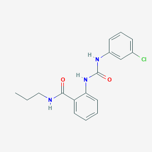 molecular formula C17H18ClN3O2 B4745516 2-{[(3-CHLOROANILINO)CARBONYL]AMINO}-N~1~-PROPYLBENZAMIDE 