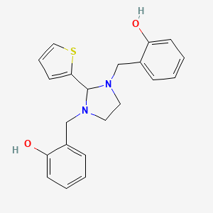 molecular formula C21H22N2O2S B4745523 Imidazolidine, 1,3-salicyl-2-(2-thienyl)- CAS No. 20063-35-8