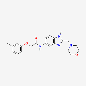 molecular formula C22H26N4O3 B4745646 N-{1-METHYL-2-[(MORPHOLIN-4-YL)METHYL]-1H-1,3-BENZODIAZOL-5-YL}-2-(3-METHYLPHENOXY)ACETAMIDE 